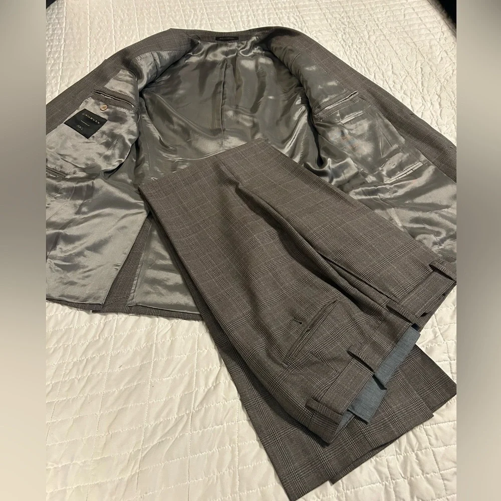 J.Hilburn Custom Men’s Suit - Ermenegildo Zegna Wool Gray Plaid - EU Made S40